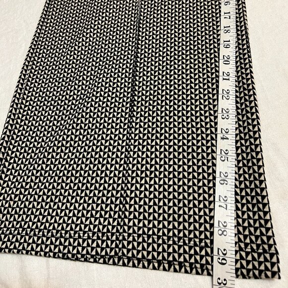 Max Studio London Wide Leg Pants M Geometric Print Black White Stretch Palazzo - Picture 10 of 11